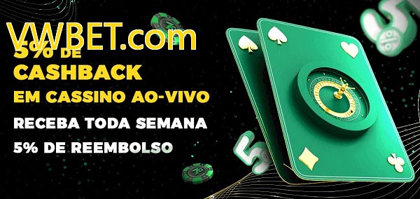 Promoções do cassino ao Vivo VWBET.com